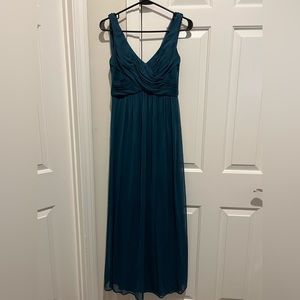 Peacock Blue David’s Bridal Bridesmaid Dress